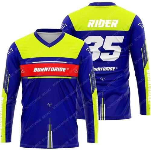 Cycling mountain bike competition black off-road motorcycle riding downhill mtb jersey BMX DH dry breathable long sleeve shirt