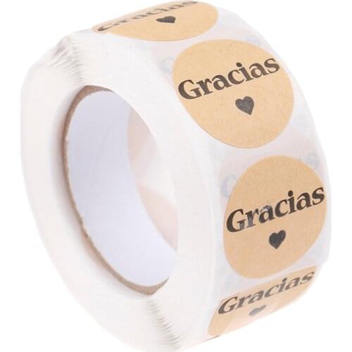 Birthday Party Gift Packging Envelope Label Gracias Spanish Thank You Personalized Stickers Tags DIY Wedding Decoration