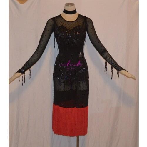 KAKA-L1513,Women Dance Wear,Girls Fringe Latin Dress,Salsa Dress Tango Samba Rumba Chacha Dress,women dress