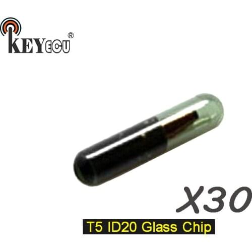 KEYECU 30x T5 ID20 Chip Glass Transponder Remote key Chip Car key Chip