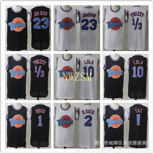 Movie Cosplay Costumes Space-Jam Tune-Squad #23 #1 BUGS #10 LOLA #22 Murray Bunny Basketball Jersey Stitched Number