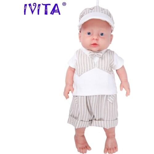 IVITA WB1503 41cm (16inch) 2kg Silicone Reborn Baby Dolls Eyes Opened Alive Realistic Newborn Boy Babies Kids Toys for Girls
