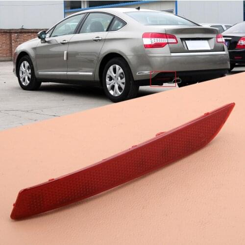 Left Red Car Rear Bumper Reflector Tail Light Lamp Fit For Citroen C5 2008 2009 2010 2011 2012 2013 2014 2015