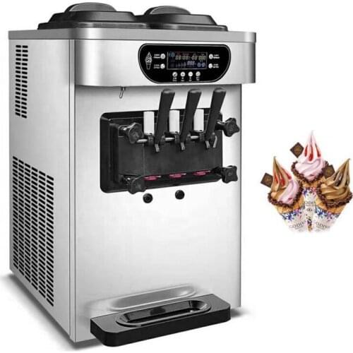 Soft Ice Cream Machine Used For Dessert Shop Stainless Steel Desktop Small Ice Cream Machine