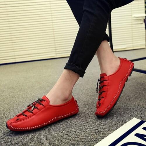 Mens Casual Shoes Fashion Handmade business dress Soft Moccasins Loafers High-Quality men Leather shoes Zapatos Chaussure