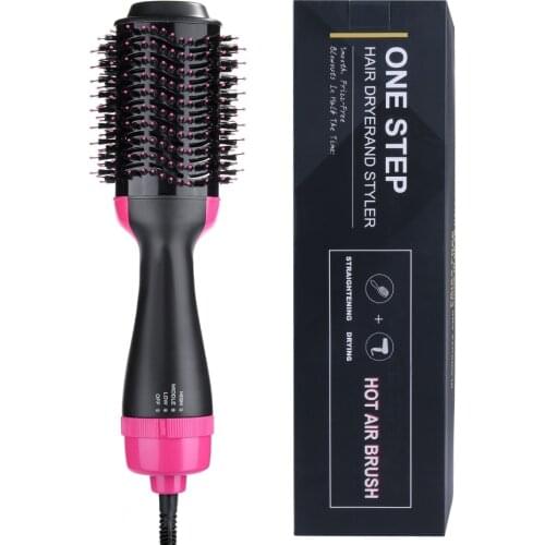 One Step Hair Dryer Volumizer Anti-Scald Negative Ion Generator Hair Curler Straightener Blow Dryer Hot Air Brush Styling Tool