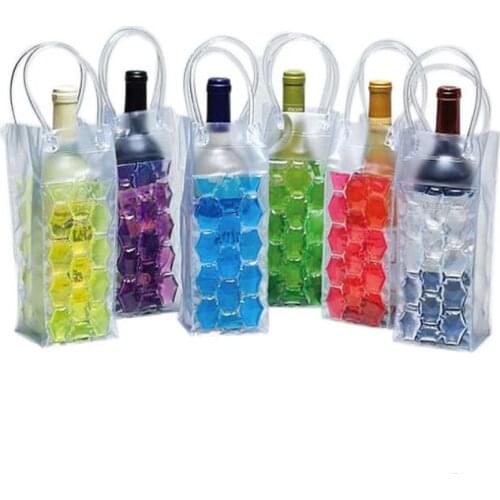Ice Wine Cooler PVC Honeycomb Beer Rapid Frozen Jelly Bag Convenient Travel Picnic Two Sides Cool Sacks SN3855