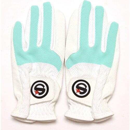 A Pair of Kids Mesh Non-Slip Micro Fiber Children Teenager Golf Gloves