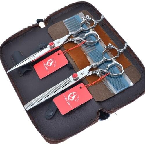 Dragon Handle Hairdressing Hair Scissors 6.0" 7.0" Japanese 440c Steel Barber Hair Cutting Thinning Shears Salon Clippers A0165A