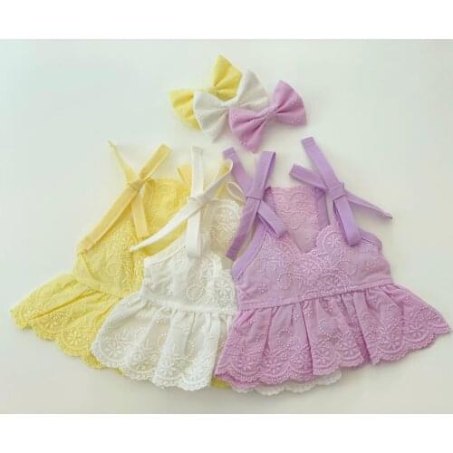 Pet Dog Dress Summer Lace Dog Clothes Send Hairpin Decoration Puppy Chihuahua Cat Skirt For Small Dogs Costume Pet Dress