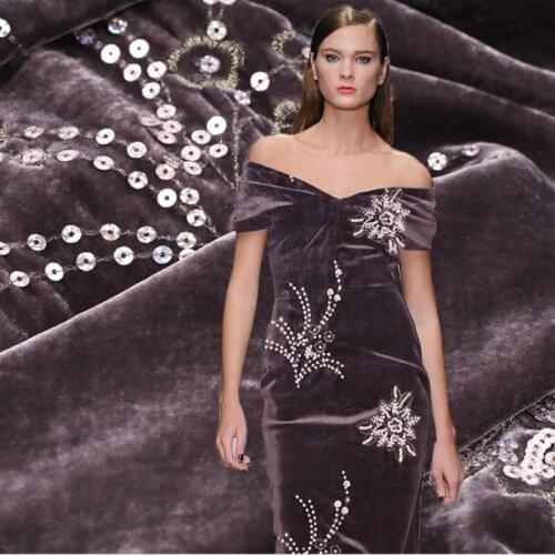 Rayon Velvet Fabric Handmade DIY Soft Delicate Soft Draping Breathable Comfortable Dress Shirt Scarf Skirt Autumn Winter Cloth