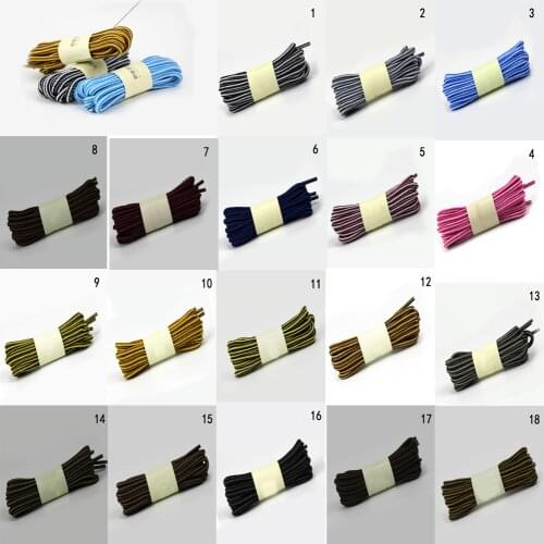 1Pair 120/150cm Round Sneakers Shoelaces Fashion Double Color Striped Casual Shoes Lace Sports Shoe Laces String Cordones Zapato