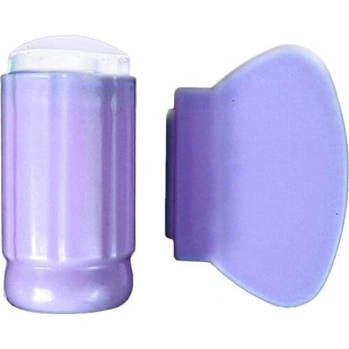 Nail Stamper Scraper Fashion French Manicure Detachable Artwork Making Silicone Seal Nail Templates Printing Tips Tool