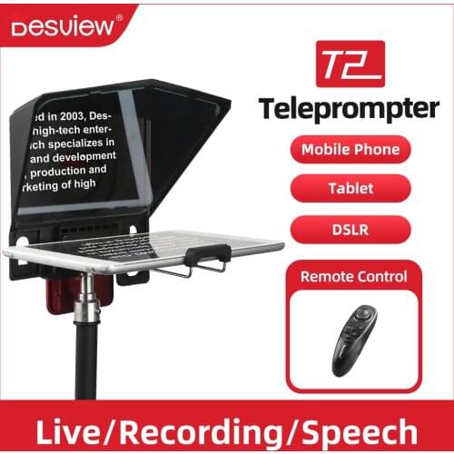 Bestview T2 Big Screen Prompter Professional Interview Teleprompter Anchorman Host for DSLR For iPad Smartphone video prompter