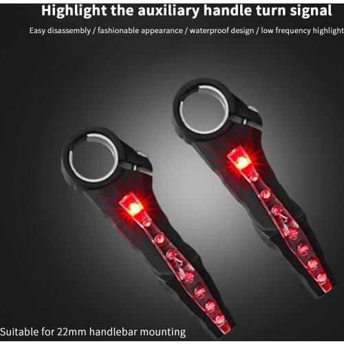 Super Bright MTB Bicycle Handlebar LED Turn Lights Flash Light Cycling Mountain Bike Handle Bar End Night Safety Warning Lamp