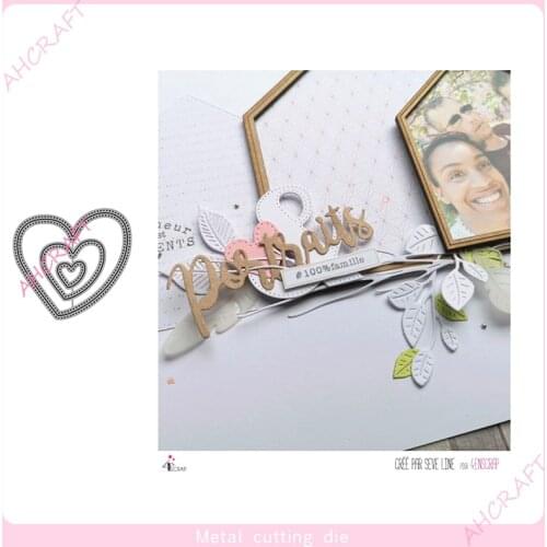 Three pieces of Love Metal Cutting Dies for DIY Scrapbooking Photo Album Decorative Embossing PaperCard Crafts Die2021