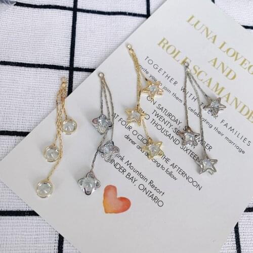 DIY Jewelry Accessories Star Round Pendant Tassel Pendant Earrings Jewelry Accessories Material