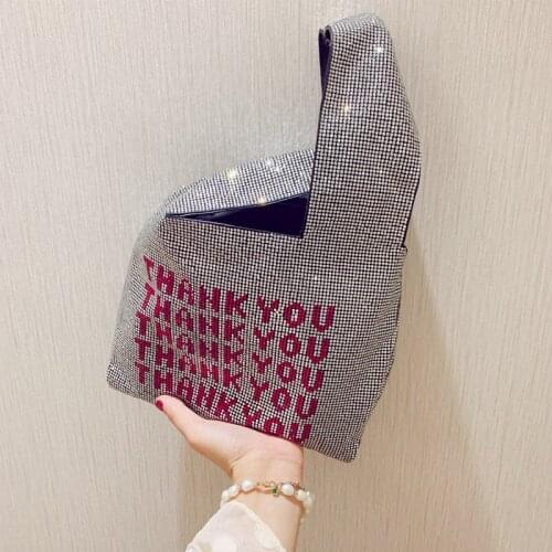 Rhinestone New Handbag Fashion Diamonds Pu Leather Tote Bags Women Famous Brand Bling Small Shoulder Crossbody Bag Female