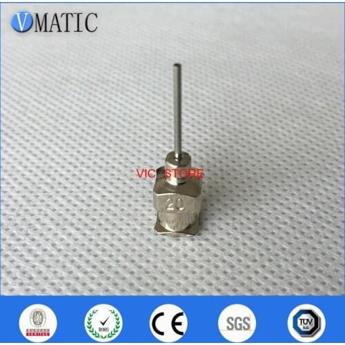 Free Shipping 1/2 Inch Tip Length 20G All Metal Blunt Stainless Steel Glue Dispensing Syringe Needles Tips 12Pcs
