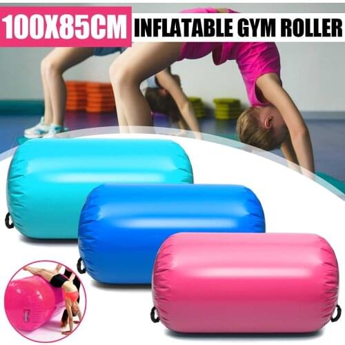 Custom Made 120x85cm Inflatable Gymnastics Gym Air Mat Floor Gymnastics Exercise Inverted Round Column Tumbling Mat