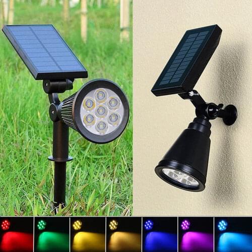 2PCS 7-LED Waterproof Solar Light-control Light Lamp Stake for Home Garden Yard Lawn Pathway Patio Driveway