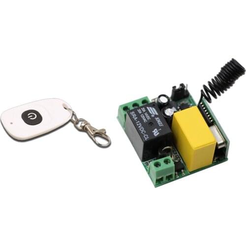 2017 New AC220V 1CH RF Wireless Mini Smart Switch Relay Receiver Remote Controllers & White Transmitter Window Lamp Light