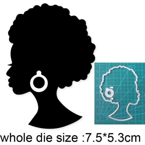 2021 new metal dies African Woman Frame Cutting dies for DIY Scrapbooking dies paper craft knife mould blade punch stencils dies
