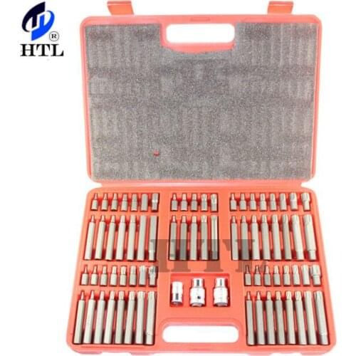 75pcs H10 series bits set Star Spline Socket Drive Set 1/2" 3/8" Drive Power Tool Screw Driver Bit Set