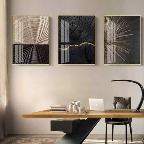 Abstract Modern Minimalist Annual ring Canvas Painting Wall Art Posters Prints Wall Pictures for Living Room Home Cuadros Decor