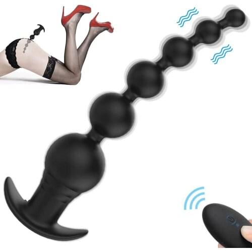 Anal Vibrator 9 Speed Anal Beads Gay Prostate Massage USB Charge Vibrator Butt Plug Stimulator Adult Sex Toys For Men Women