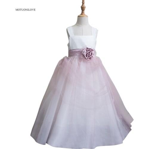Girl Princess Birthday Ball Gown Straps Flower Girls Wedding Party Dress Special Occasion Dresses For Little Girls Baby Kids
