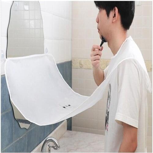 Man Bathroom Apron Male Beard Apron Razor Holder Hair Shave Beard Catcher Waterproof Floral Cloth Household Cleaning Protector