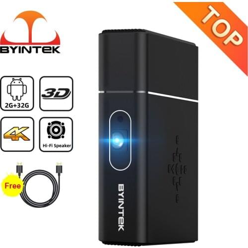 BYINTEK U30 Pro 3D Android Portable Mini Smart Beamer 300inch Full HD 1080P Projector Proyector for Smartphone 4K Cinema