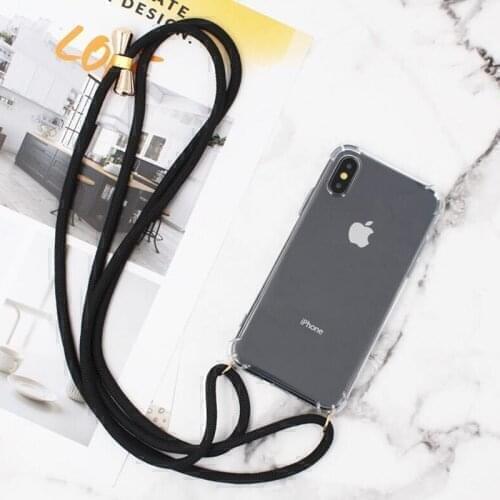 Strap Chain Phone Case for Huawei P30 P20 Lite Honor 20Pro v20 P20Lite p30 Case Tape Necklace Lanyard Mobile Carry Cover Cases