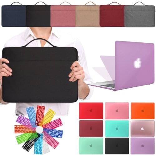 Laptop Case for Apple Macbook Air 13/11/Macbook Pro 13/15/Macbook White 13 Protective Shell + Keyboard Cover + Laptop Bag