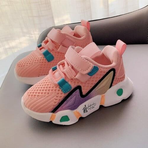 2021 Kids Casual Shoes Boys Sneakers Girls Running Shoes Fashion Casual Trainers Breathable Toddler Children Basketball Shoes