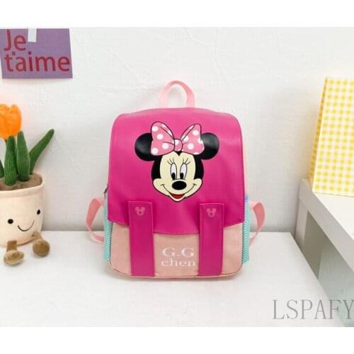 Disney Minnie Mouse Children Backpacks For Girls Boys Backpack Baby Kids Bag School Bags Kindergarten Cartoon Mochila Escolar
