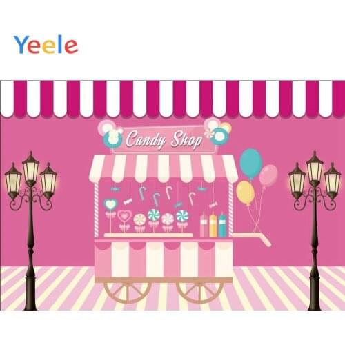 Yeele Candy Bar Backdrop Sweet Dessert Ice Cream Shop Baby Birthday Party Customized Photography Backgrounds For Photo Studio