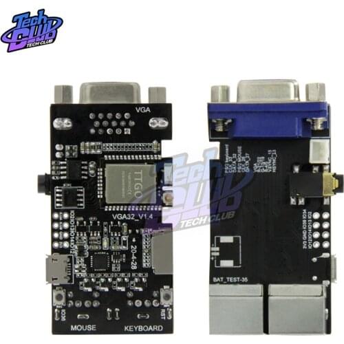 TTGO VGA32-V1.4 Controller PS/2 Mouse and Keyboard Controller Graphics Library Game Engine and ANSI / VT Terminal for ESP32