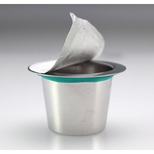 Coffee Sealing Tool 100 Pcs Adhesive Aluminum Lids Seals for Filling Empty Disposable Refillable Reusable Nespresso Pod Capsule