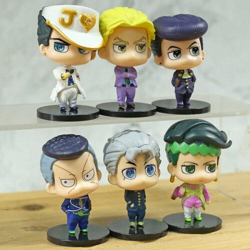 JoJos Bizarre Adventure Diamond is Unbreakable Higashikata Josuke Kujo Jotaro Rohan Kishibe PVC Figures Toys 6pcs/set