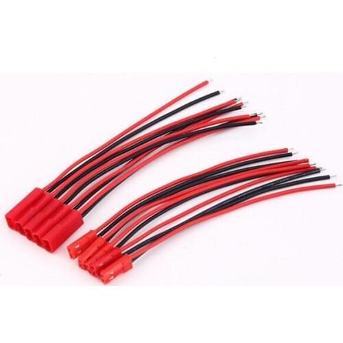 JST silica gel plastic Connector Plug Cable Line Male Female 1pair 100mm 22AWG