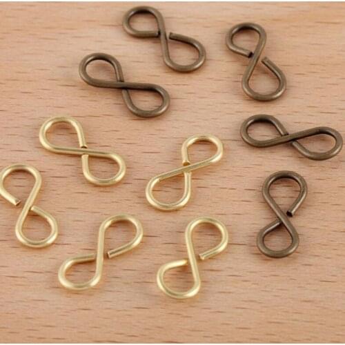1000pcs 16x7mm Copper 8-shaped buckle clasps hooks end clasps connectors bracelet necklace findings jewelry making