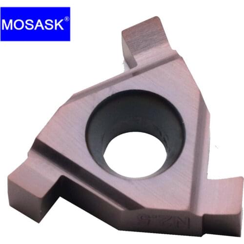 MOSASK 10pcs T16N 1.0 1.5 2.0 ZP15 Slot Width 0.5-3MM Depth 1-2.2MM CNC Carbidel Stainless Steel Machining Groove Inserts