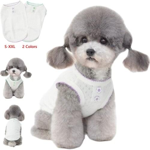 Pet Clothes Puppy Outfit Vest Thin Breathable Mesh For Small Dogs Pomeranian Poodle Corgi Yorkshire Bichon Chihuahua Apparel New