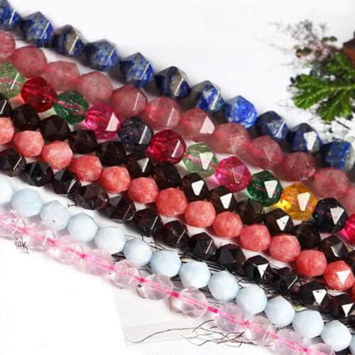 High Quality Natural Stone 6/8/10/12mm Rhombus Shape Necklace Bracelet Jewelry DIY Gem Loose Beads 38cm wk162