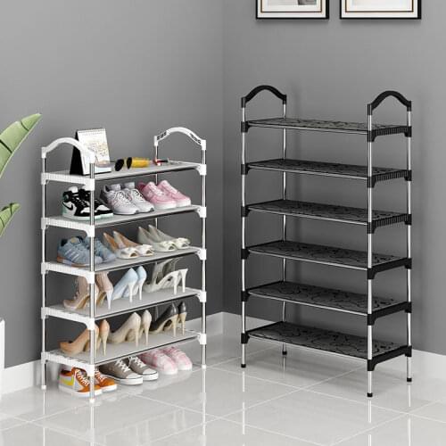 Simple Shoe Rack Reinforcement Iron Pipe Multi-layer Shoe Cabinets Organizers Home Furniture DIY Assemble Storage Shoes Cabinet