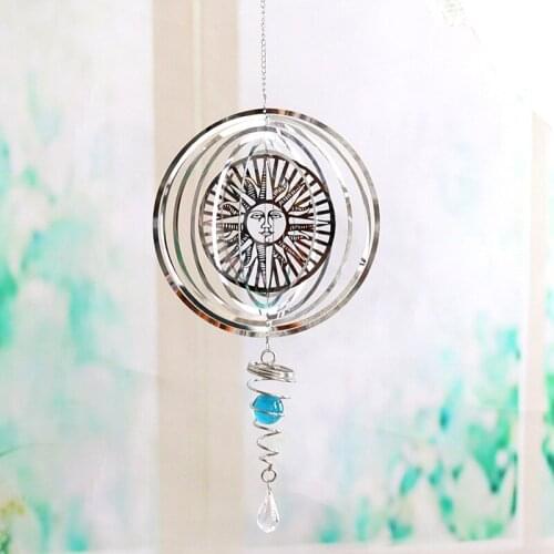 Wind Chime Home Decor 3D Wind Spinner Stainless Steel 360 Degree Spiral Wind Chimes for Indoor Outdoor Garden Hanging Decoration