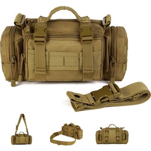 Outdoor Military Tactical Waist Bag,Men Climbing Hunting Waist Pack,Molle Camping Hiking Pouch 3P Chest Bag Travel Belt Bag Y108