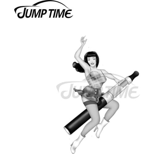 Jump Time 13 x 10.2cm For Re Vaped PinUp Sexy Girl Car Stickers Cartoon Decal Fashion Decals Car Accessories Suitable for VAN RV